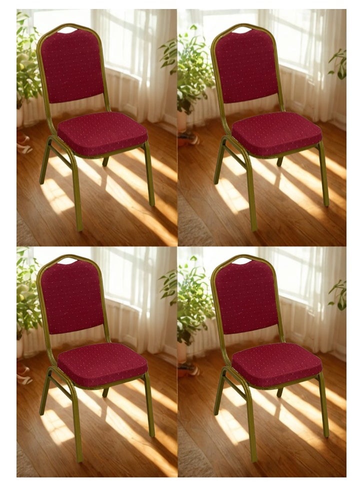 SMART HOME Chairs set consisting of 4 chairs, modern comfortable padded chair for living room, dining chair, makeup room chair, cafe chair  - Image 1