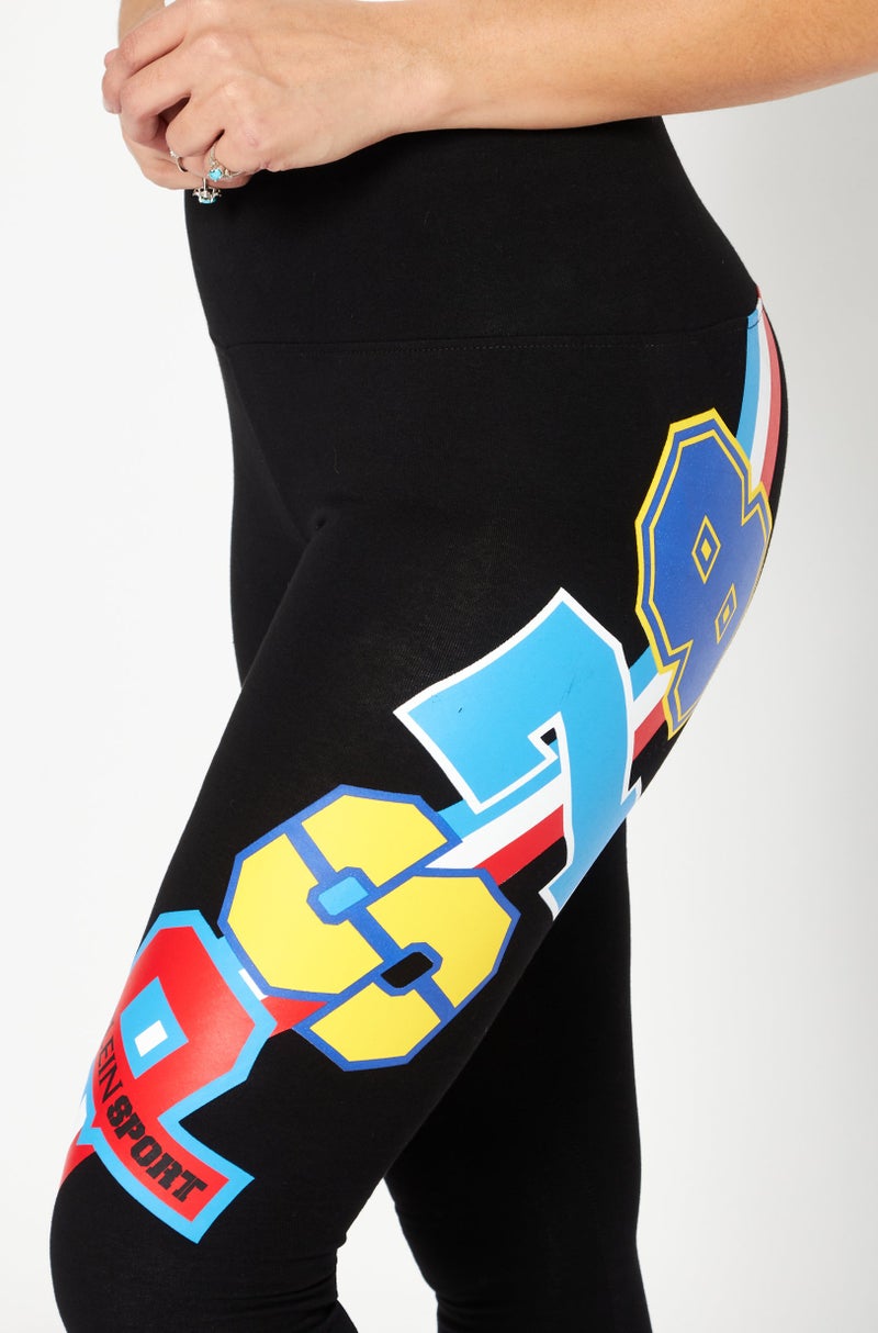 PHILIPP PLEIN Plein Sport Women Sportswear Fit Training Leggings, Black - Image 4