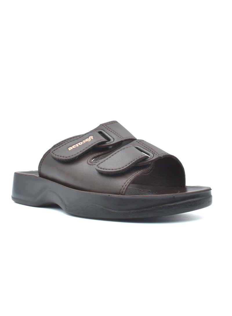 AEROSOFT A4811 MEN'S BROWN SLIPPERS - Image 3