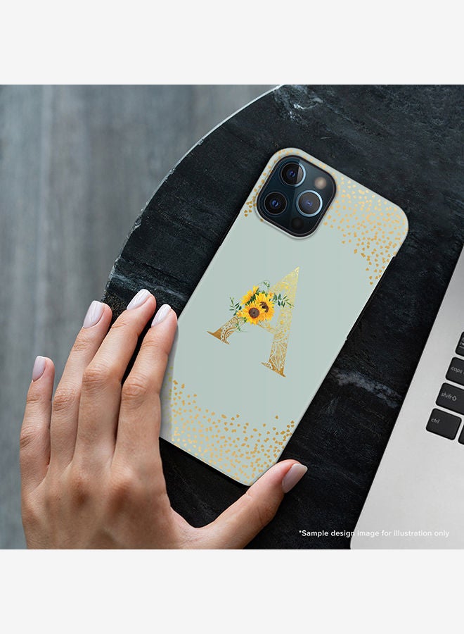 Stylizedd Monogram Tough Series for Apple iPhone 12 Pro Custom Initials Floral Mandala Pattern Tough Pro Dual Layer hybrid PC inner TPU protection Alphabet- V (Light Green) - Image 2