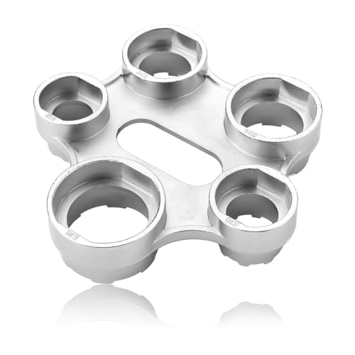Serplex® 5 in 1 Faucet Aerator Removal Tool Multi Faucet Aerator Wrench Tool Metal Universal Multi-Purpose Aerator Wrench for Faucet Aerators & Sprayers - Image 1