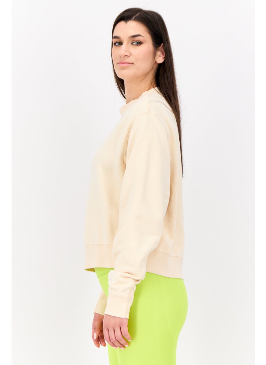 PUMA Women Sportswear Fit Long Sleeves Outdoor Sweatshirt, Cream  - Image 2