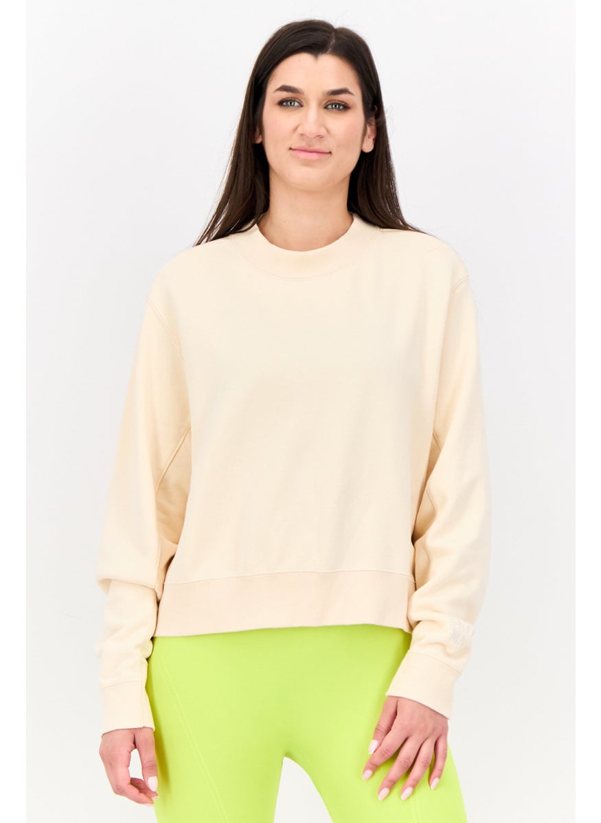 PUMA Women Sportswear Fit Long Sleeves Outdoor Sweatshirt, Cream  - Image 1