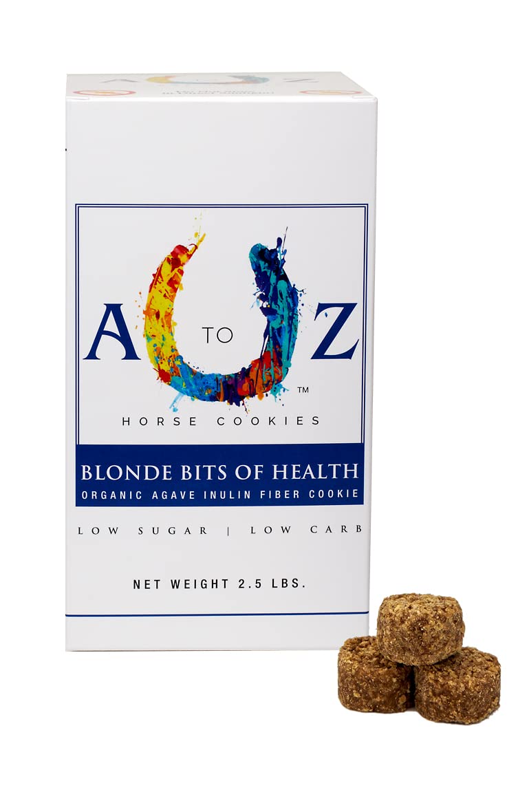 A TO Z HORSE COOKIES Horse Treats, Blonde Bits of Health, Low Carb/Sugar, A Softer Cookie, Wheat, Corn, Soy & Alfalfa Free, Made with Cinnamon & Agave, All Natural Ingredients, 4.5 lb - Image 1