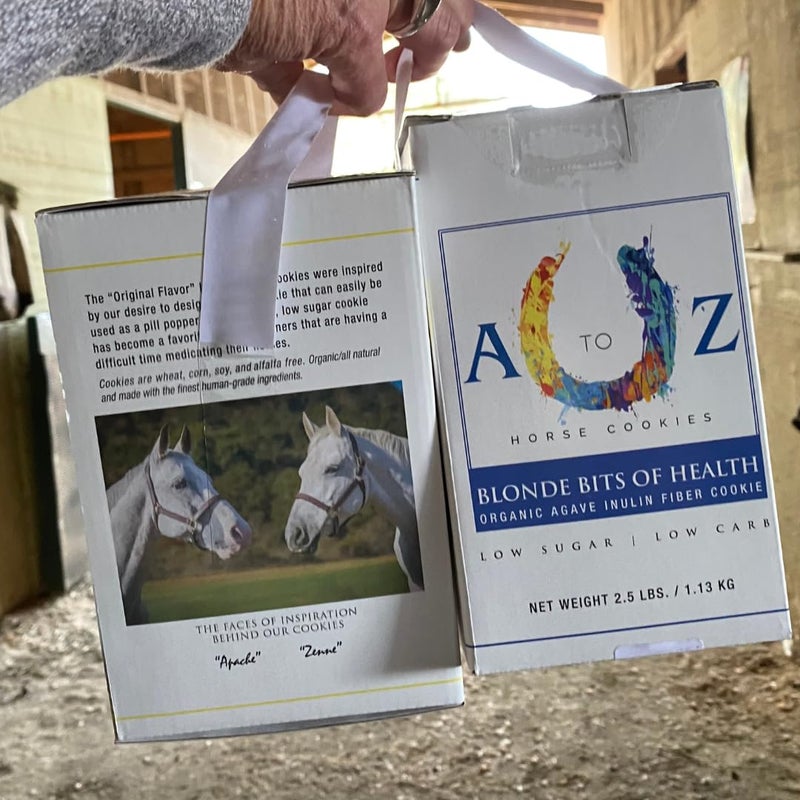 A TO Z HORSE COOKIES Horse Treats, Blonde Bits of Health, Low Carb/Sugar, A Softer Cookie, Wheat, Corn, Soy & Alfalfa Free, Made with Cinnamon & Agave, All Natural Ingredients, 4.5 lb - Image 4