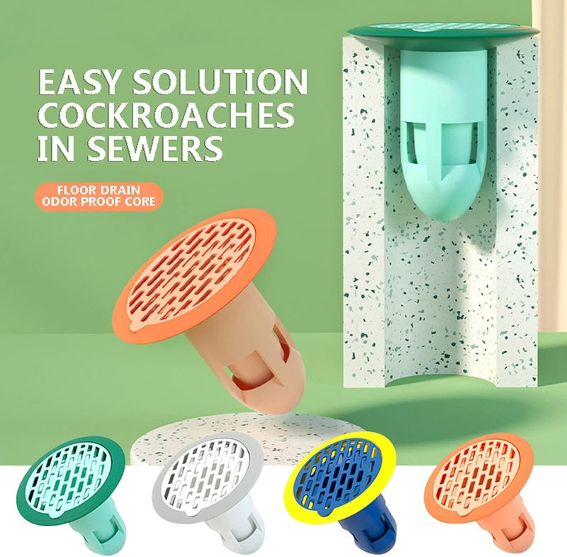 klarako Drain Backflow Preventer, Drain Hair Catcher Silicone Sink Strainer, Floor Drain Anticlog, Toilet Floor Drain Toilet Deodorant Suitable for Kitchen and Bathroom (4PCS) - Image 2