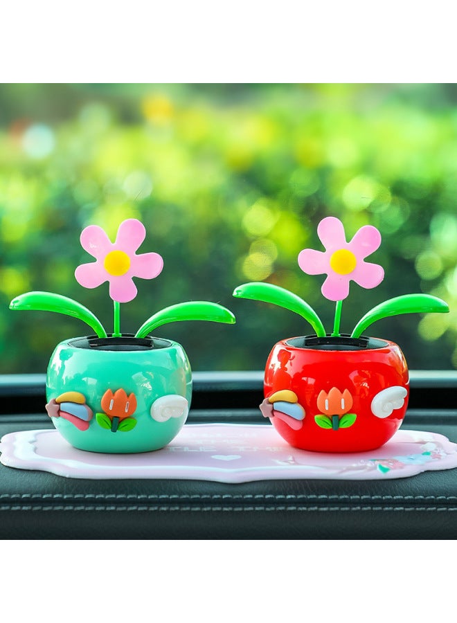 Car Ornaments Solar Summer Car Interior Decoration Popular Car Sunflower Center Console High-end Small Ornaments For Women