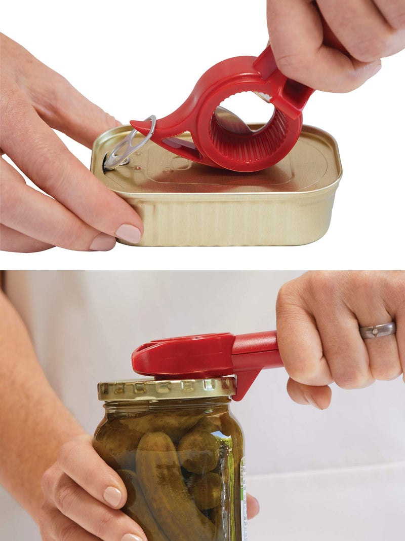 Kuhn Rikon Auto Safety Master Opener for Cans, Bottles and Jars, 9 x 2.75 inches, Black - Image 5