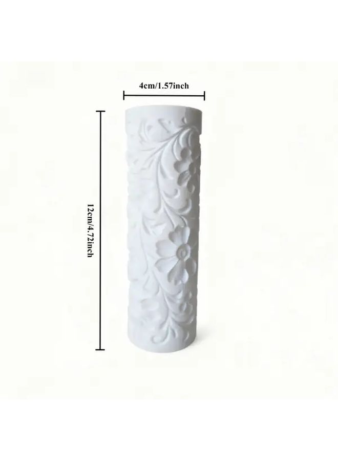 Victorian Garden White Texture Plastic Clay Rolling Pin for Pottery Jewelry - Image 4