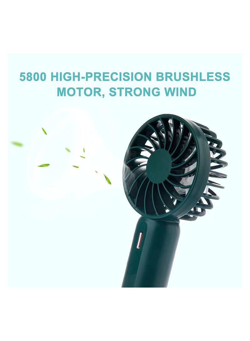 Cuken Handheld Mini Fan ,Battery Operated, Small Personal Portable Fan Speed Adjustable, USB Rechargeable Fan,For Home Office Indoor Outdoor Travelling ,Green - Image 3