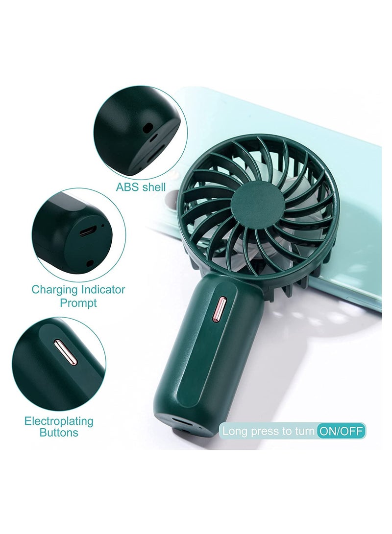 Cuken Handheld Mini Fan ,Battery Operated, Small Personal Portable Fan Speed Adjustable, USB Rechargeable Fan,For Home Office Indoor Outdoor Travelling ,Green - Image 4