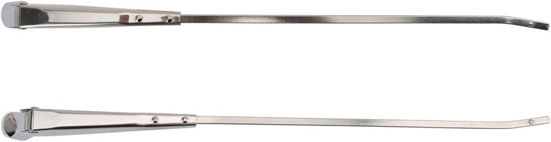 TRQ Windshield Wiper Arm Silver for 1960-1966 Chevrolet C10, C20, C30, K10, K20 Pickup - Image 1