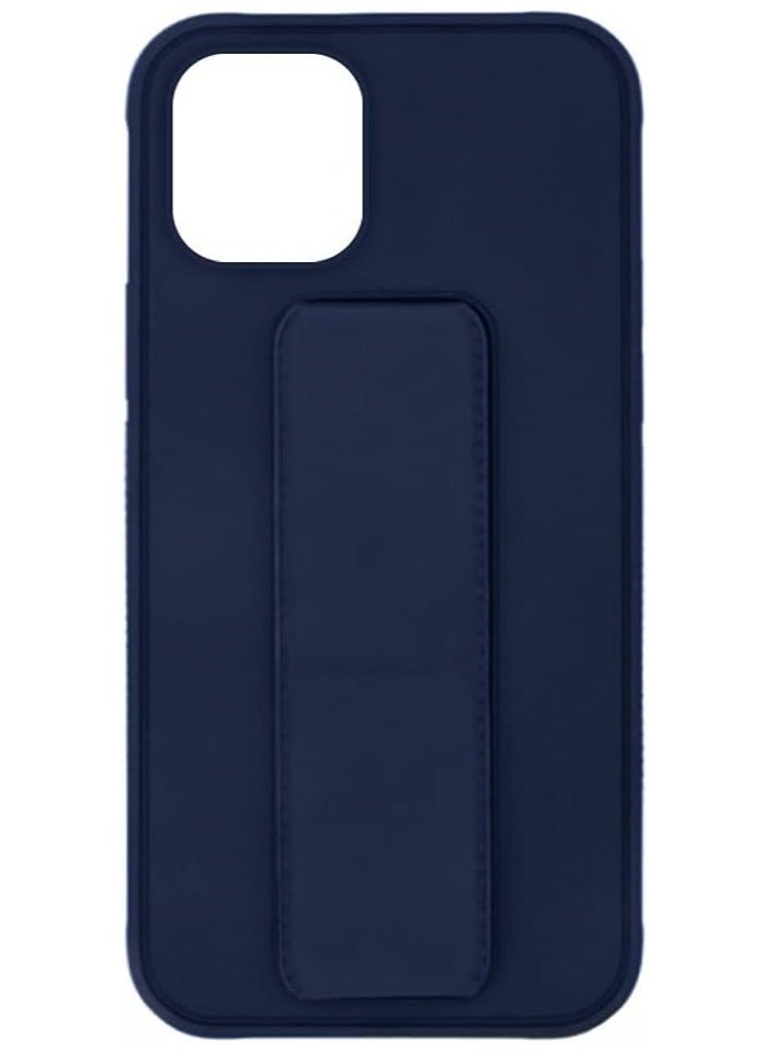 Protective Case Cover For Apple iPhone 11 Dark Blue , Protective Case With Back Strap Kickstand For iPhone 11 Dark Blue , Multi-Function Magnetic Car Finger Grip 3 in 1 Shock-Resistant Back cover - Image 1