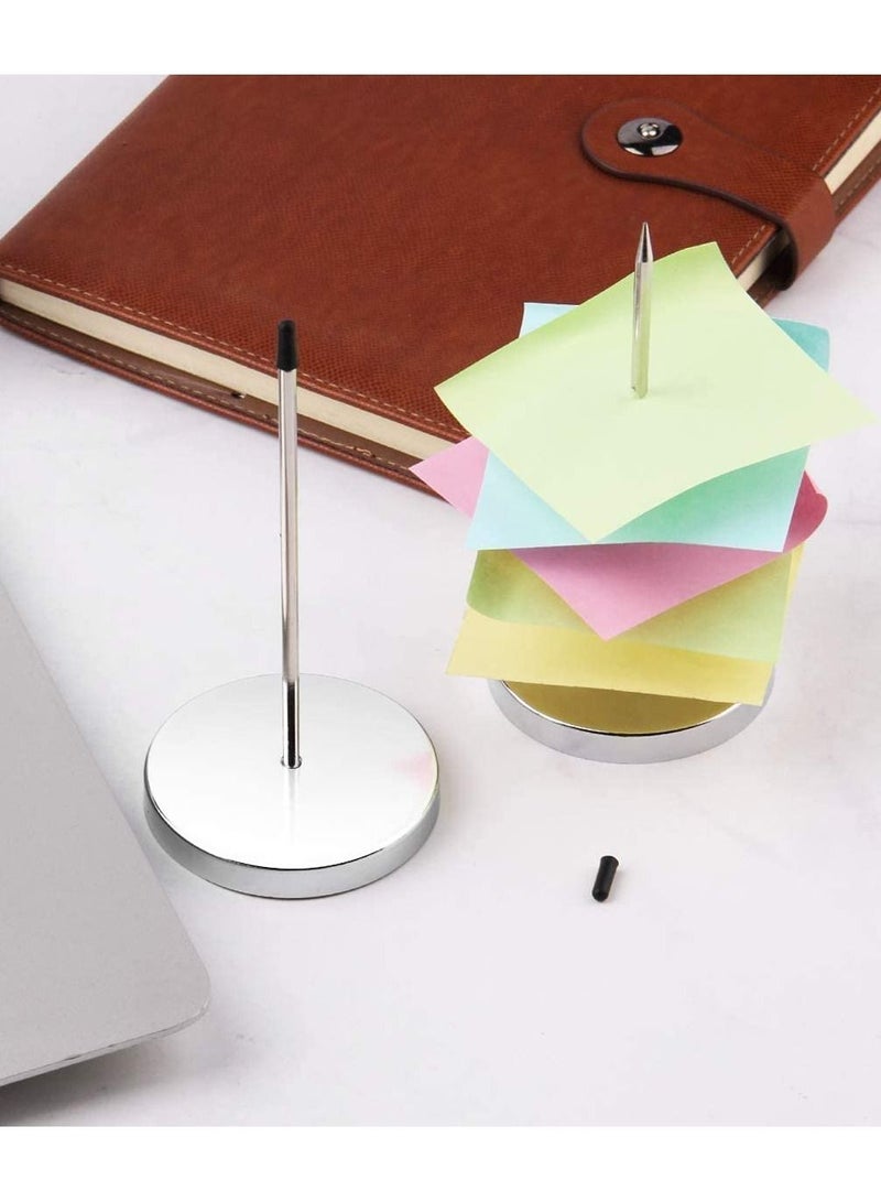 KASTWAVE 2 Pack Receipt Holder, Stainless Steel Check Bill Holder, Memo Holder Spikes, Bill Prong Stick Desk Straight 5.5" Long for Bill Paper - Image 4