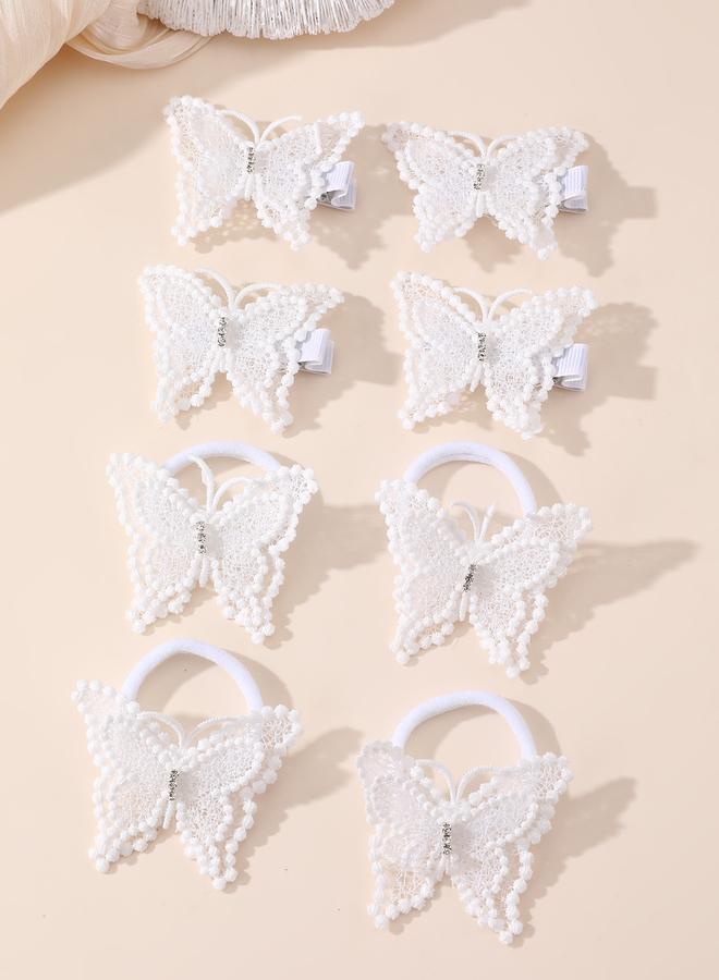 Take Two Set of 8 - Butterfly Hair Ties and Clips - Image 5