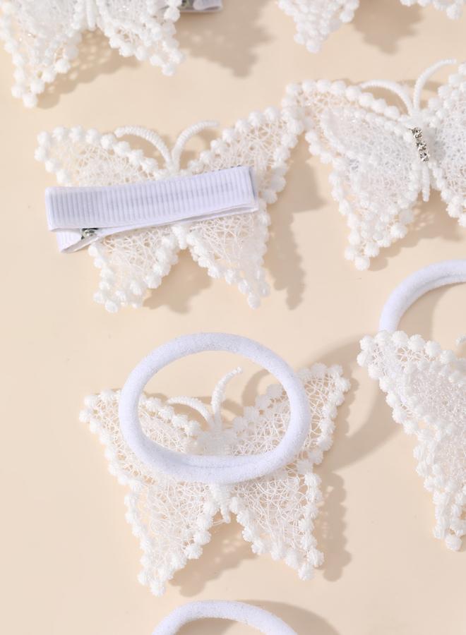 Take Two Set of 8 - Butterfly Hair Ties and Clips - Image 4