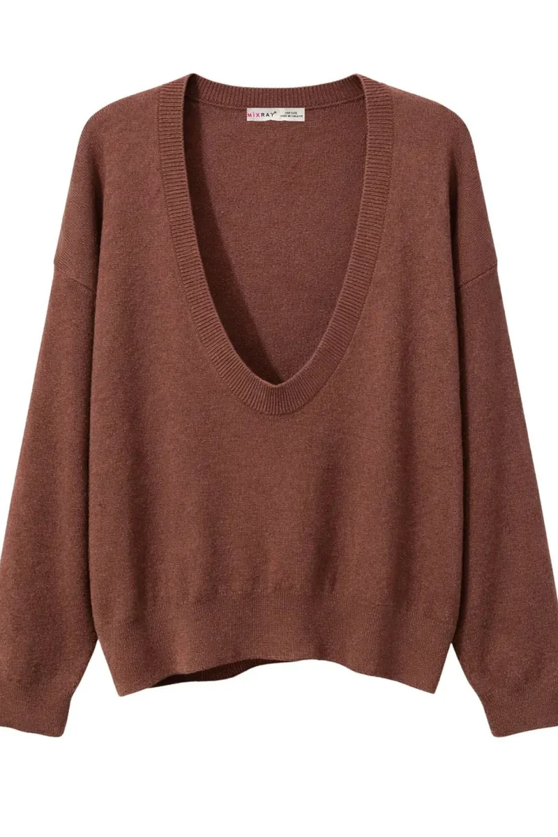 Mixray MIXRAY Women's Cotton-Blend Sweater