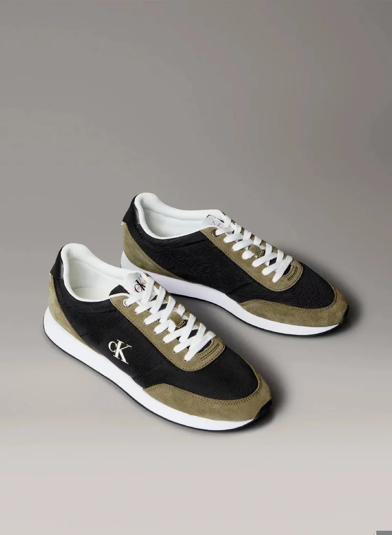 Calvin Klein Jeans Suede Mix Signature Logo Runner Trainers