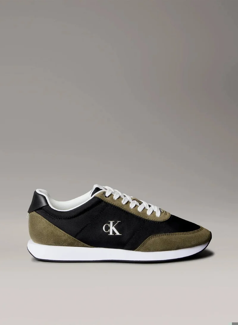 Calvin Klein Jeans Suede Mix Signature Logo Runner Trainers