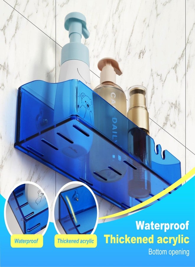 YAWSOUP Acrylic Shower Shelves 3 Pack,Adhesive Shower Shelf Organizer for Bathroom Storage Home Decor,No Drilling Wall Mounted Organizer（Translucent - Image 5