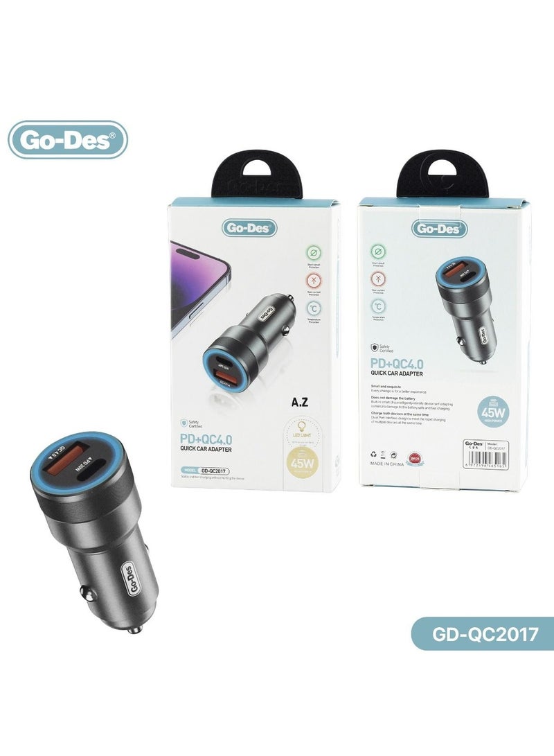ELTRAZONE 45W PD Car Charger – Fast USB-C & USB-A Charging for iPhone, Android, Tablets & More - Image 4