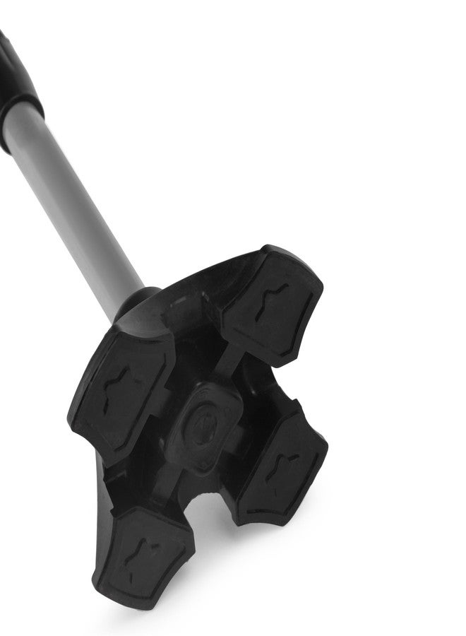 عصا المشي المتينة من دكتور تورسو بقاعدة ذاتية الوقوف وارتفاع قابل للتعديل، هيكل من الفولاذ الطري للرجال/النساء والمرضى وكبار السن (أسود Z) - Image 2