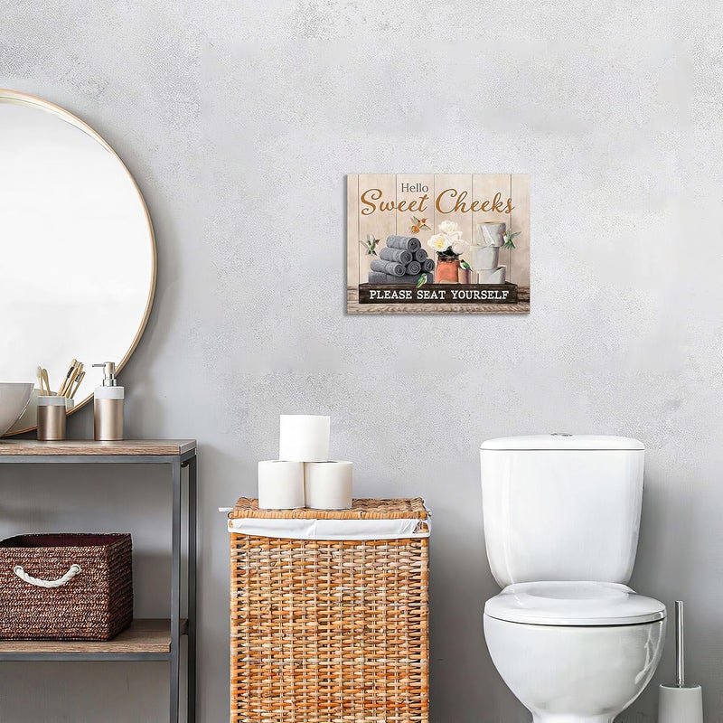 exroozy Funny Bathroom Wall Art with Hummingbirds - Image 5