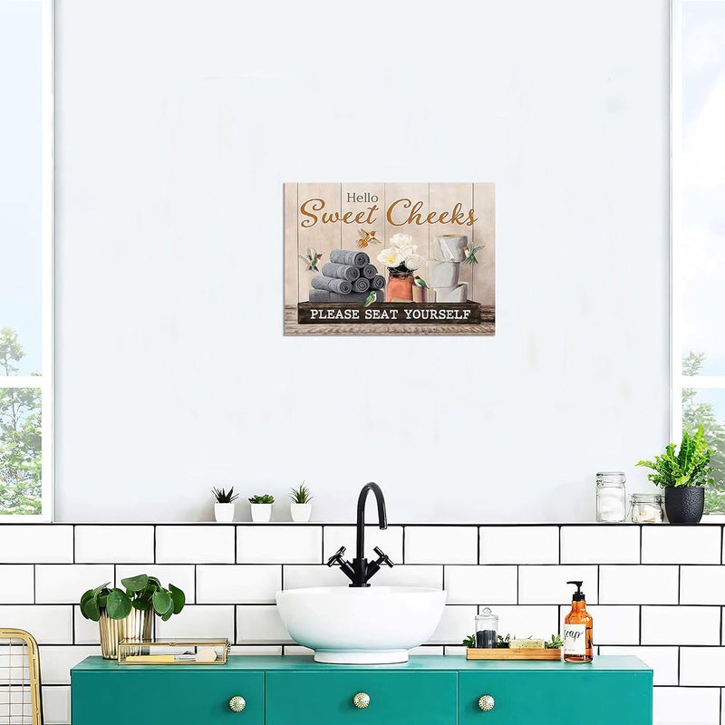 exroozy Funny Bathroom Wall Art with Hummingbirds - Image 2
