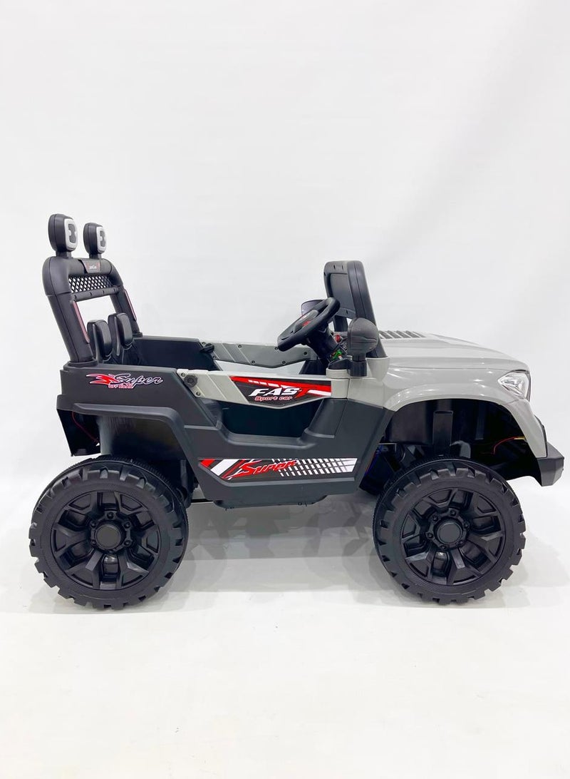 ضحكة  سيارة جيب كهربائية ركوب للأطفال ريموت كنترول – قيادة المغامرين الصغار تبدأ من هنا - Image 3