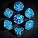 CRITALLIC 7PCS DND Dice SetTransparent Sharp Edge Dice Set DD RPG Polyhedral Diefor Dungeons and Dragons TTRPG Games Roleplaying Gameswith Gift BoxGalaxy Blue - Image 2