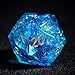 CRITALLIC 7PCS DND Dice SetTransparent Sharp Edge Dice Set DD RPG Polyhedral Diefor Dungeons and Dragons TTRPG Games Roleplaying Gameswith Gift BoxGalaxy Blue - Image 4