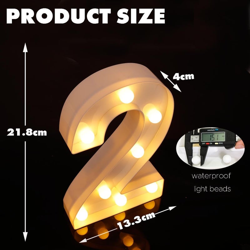 DyingSwan Led Marquee Numbers  2025 Light Up Numbers For Party  Small Light Up Letters  Battery Powered Lighted Number For Birthday Or Home Decor - Image 2