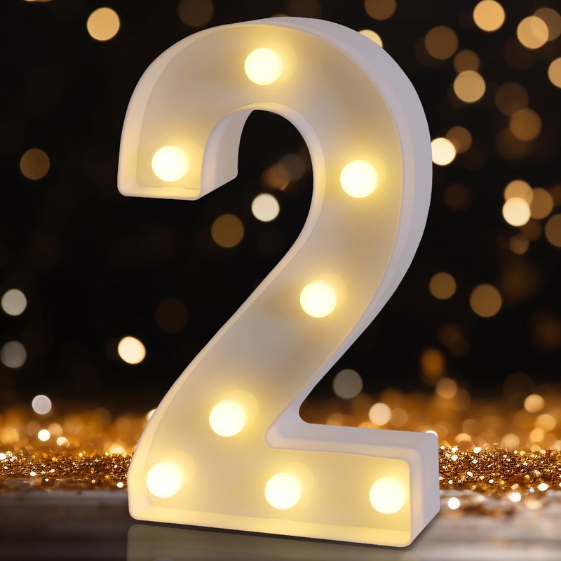 DyingSwan Led Marquee Numbers  2025 Light Up Numbers For Party  Small Light Up Letters  Battery Powered Lighted Number For Birthday Or Home Decor - Image 1