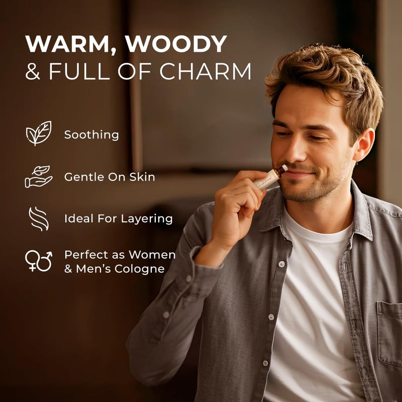 Gya Labs Sandalwood Essential Oil Roll On - 0.34 Fl Oz - Travel Size Roller for Camping, Skin, Aromatherapy Relief, Convenience - Image 2