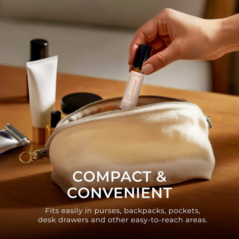 Gya Labs Sandalwood Essential Oil Roll On - 0.34 Fl Oz - Travel Size Roller for Camping, Skin, Aromatherapy Relief, Convenience - Image 5