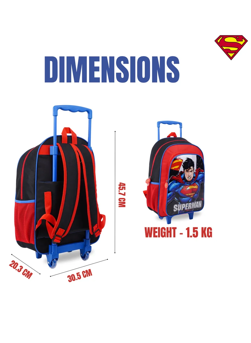 وارنر بروس Warner Bros. Superman Up In The Sky 5In1 Trolley Box Set 18" I Trolley I Lunch Bag I Water Bottle I Pencil Case I Lunch Box I Packaging