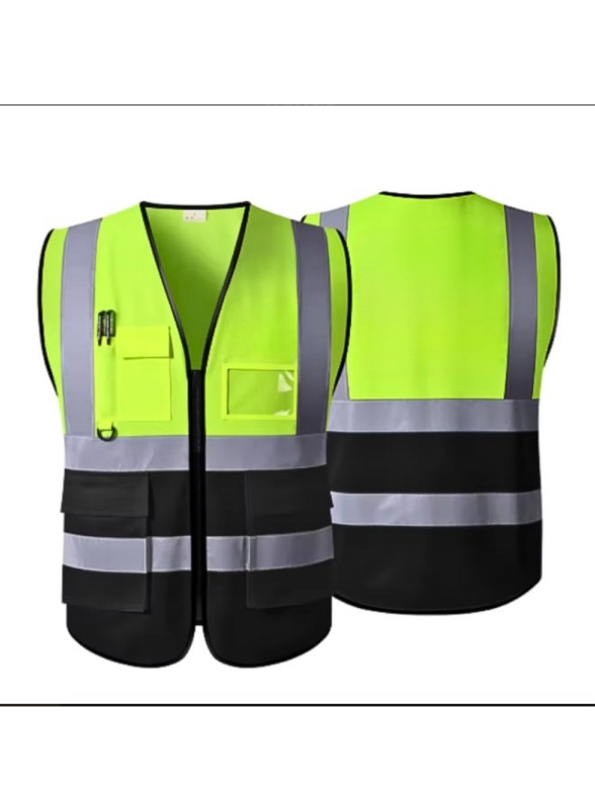 A reflective safety vest, specifically designed to provide high visibility for the wearer in low-light conditions or at night. - Image 2
