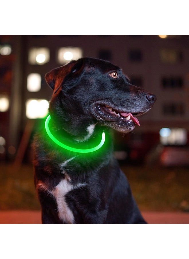 BSEEN - Led Dog Collar, BSEEN USB Rechargeable Flash Dog Necklace Light, Pet Safety Collar Makes Your Beloved Dogs Be Seen at Night for Small Medium Large Dogs - Image 1