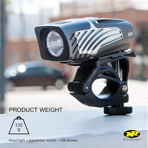 NiteRider مصباح دراجة نيترايدر لوميينا مايكرو 850 الأمامي LED قابل لإعادة الشحن عبر USB مقاوم للماء للدراجات الجبلية والطرق والتنقل في المدن والدراجات الحضرية، أسود، 6783 - Image 3