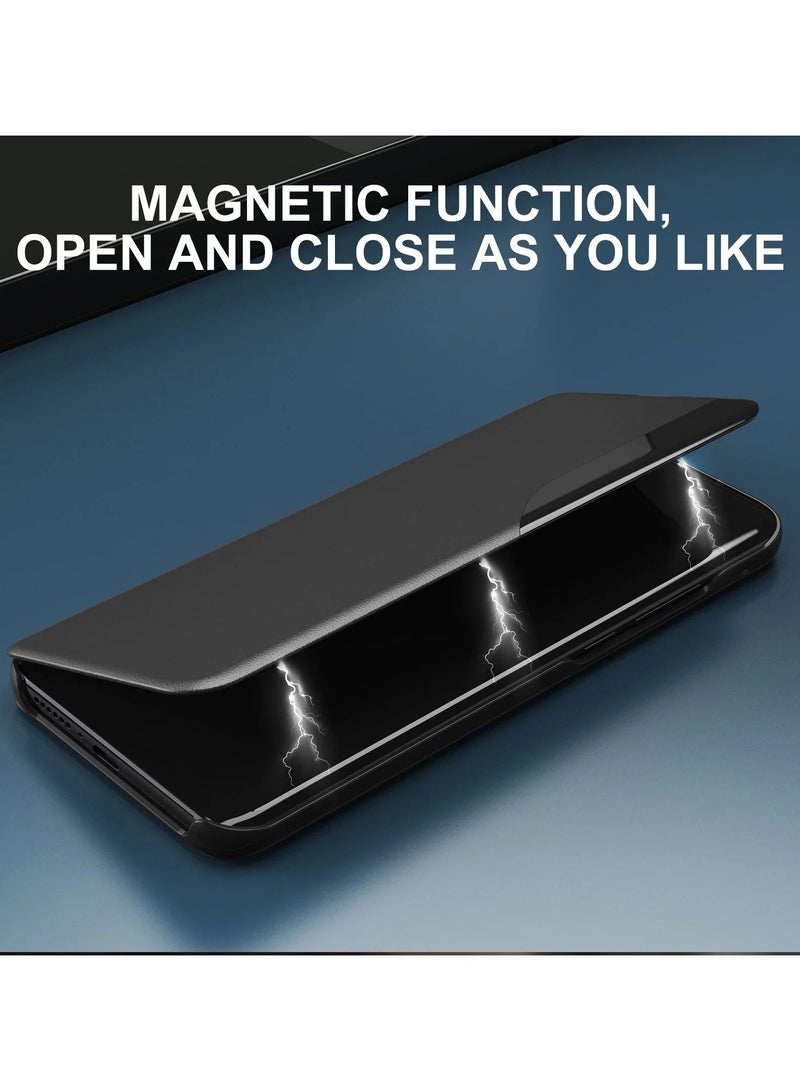 كولور فانس غطاء هاتف من الجلد PU لسامسونج جالاكسي S23 ألترا، حافظة واقية ضد السقوط مع نافذة عرض، غطاء قلاب فوليو مع حامل - بنفسجي - Image 5