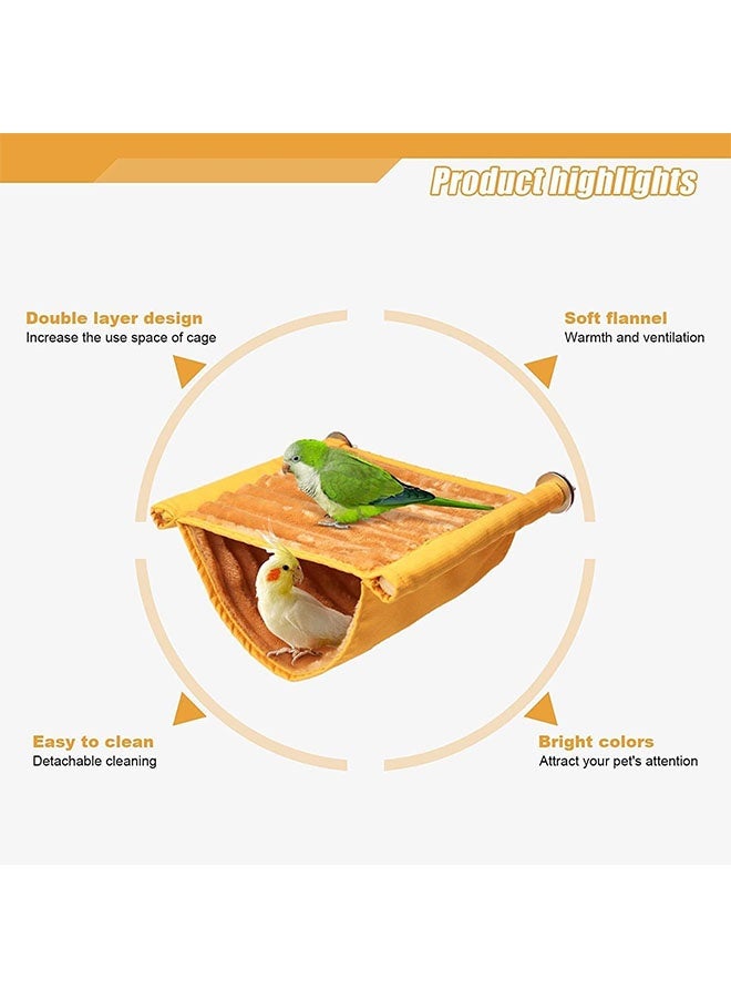 Bird Nest House, Bird House Hammock, Parrot, Yellow, Plush - Image 2