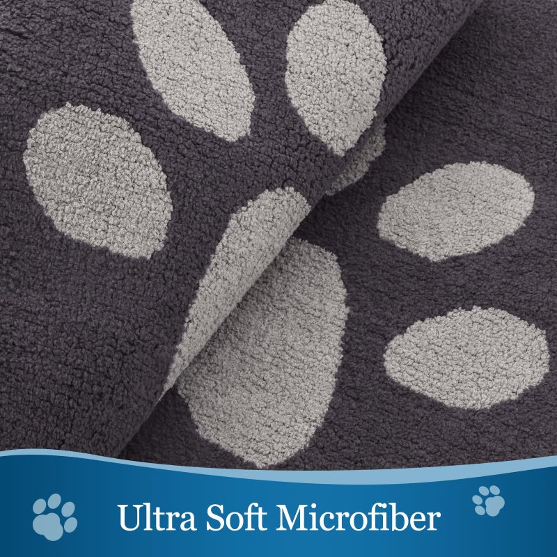 Buganda Dog Door Mat for Muddy Paws, Absorbent Dirt Trapper Washable Indoor Doormats, Non Slip Low-Profile Mud Mat for Dogs, Front Entrance Doormat for Inside Floor (30x20 Inches, Dark Grey) - Image 3