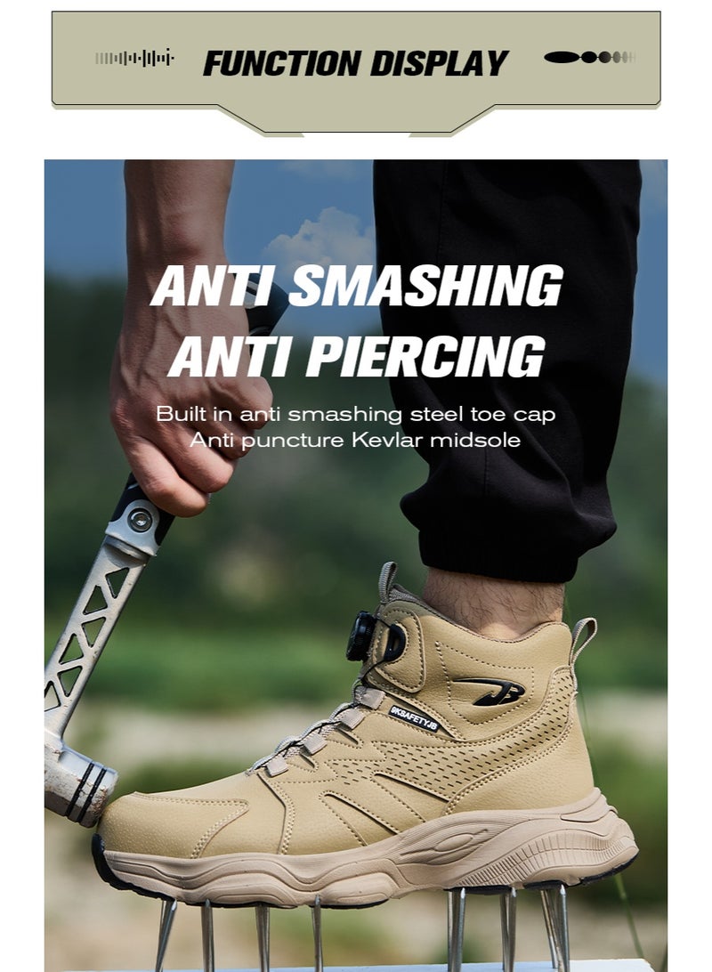 Steel Toe Shoes for Men Lightweight Safety Shoes Comfortable Puncture Proof Slip On Indestructible Work Shoes and Fashion Sneakers. - Image 5