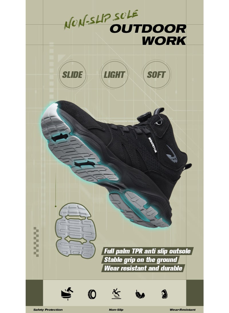 Steel Toe Shoes for Men Lightweight Safety Shoes Comfortable Puncture Proof Slip On Indestructible Work Shoes and Fashion Sneakers. - Image 2