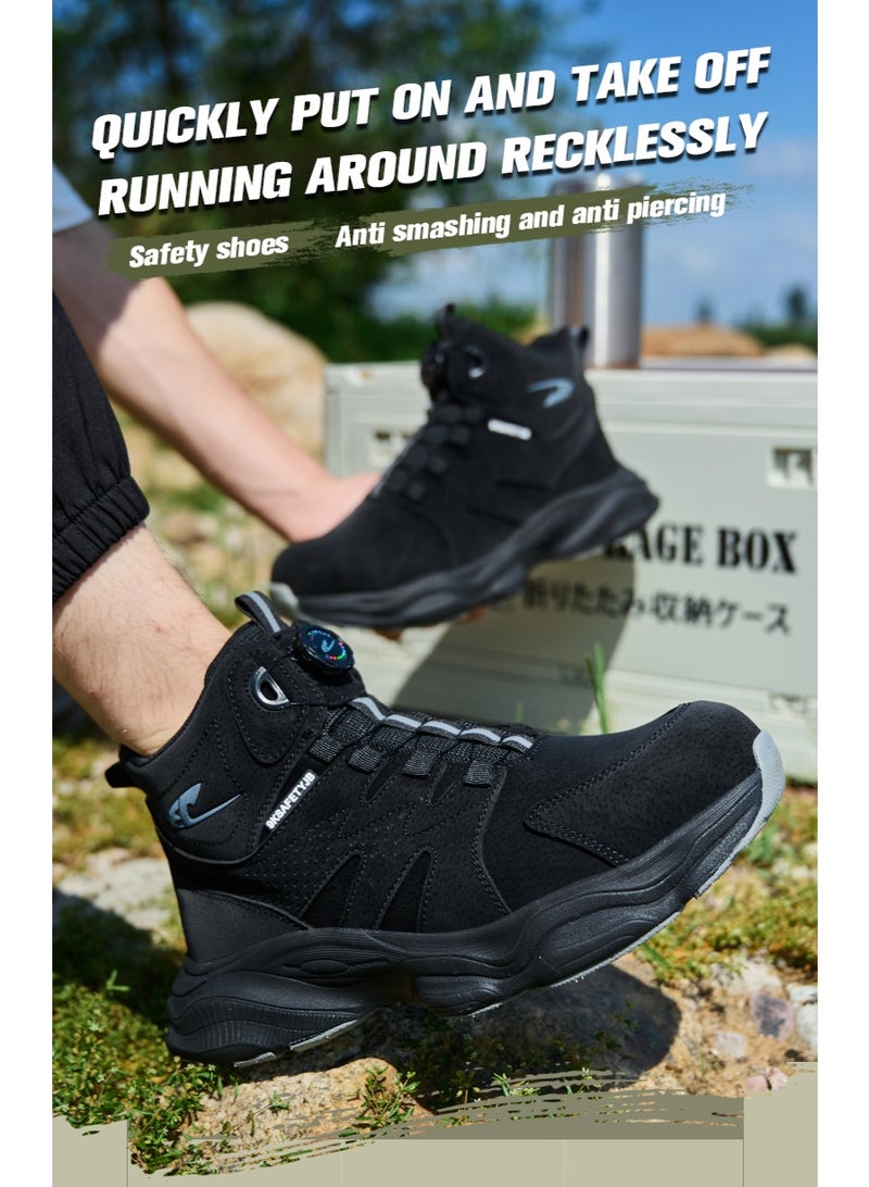 Steel Toe Shoes for Men Lightweight Safety Shoes Comfortable Puncture Proof Slip On Indestructible Work Shoes and Fashion Sneakers. - Image 1