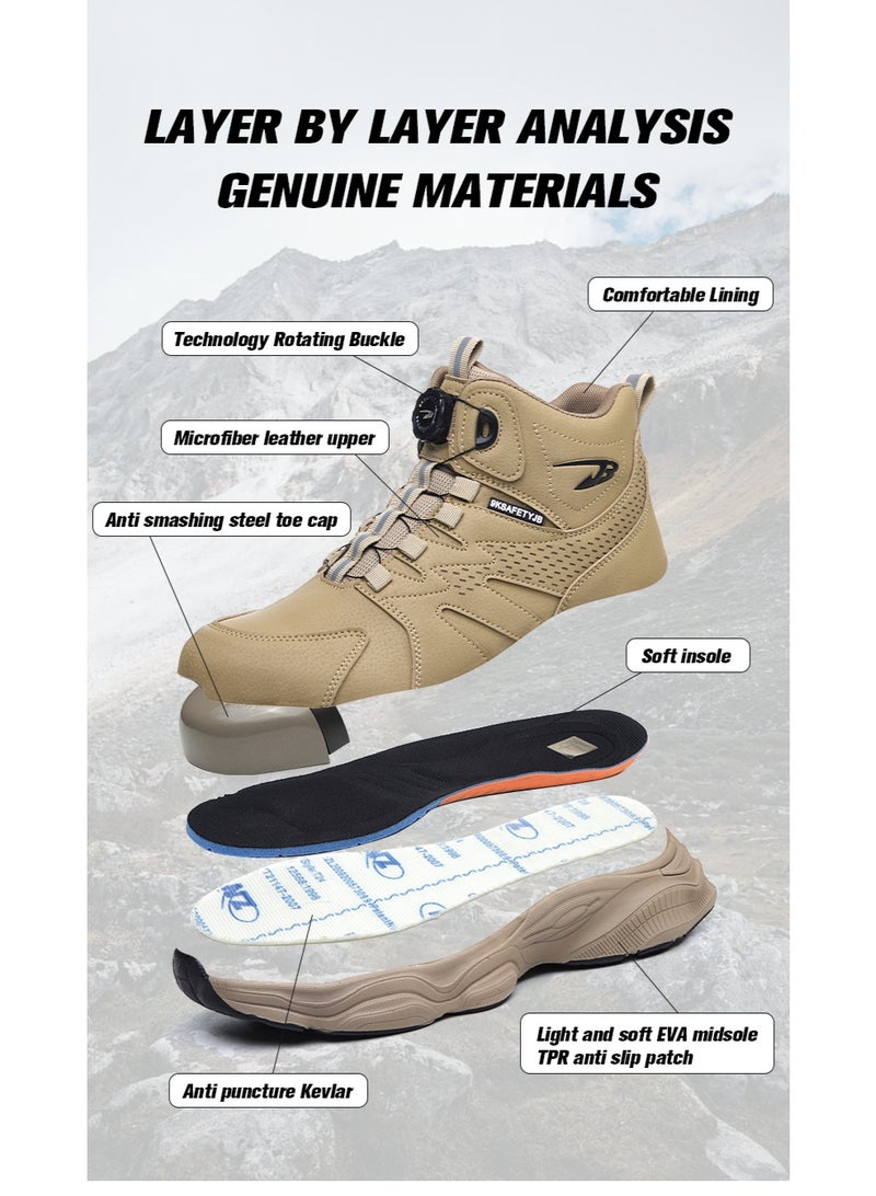 Steel Toe Shoes for Men Lightweight Safety Shoes Comfortable Puncture Proof Slip On Indestructible Work Shoes and Fashion Sneakers. - Image 4