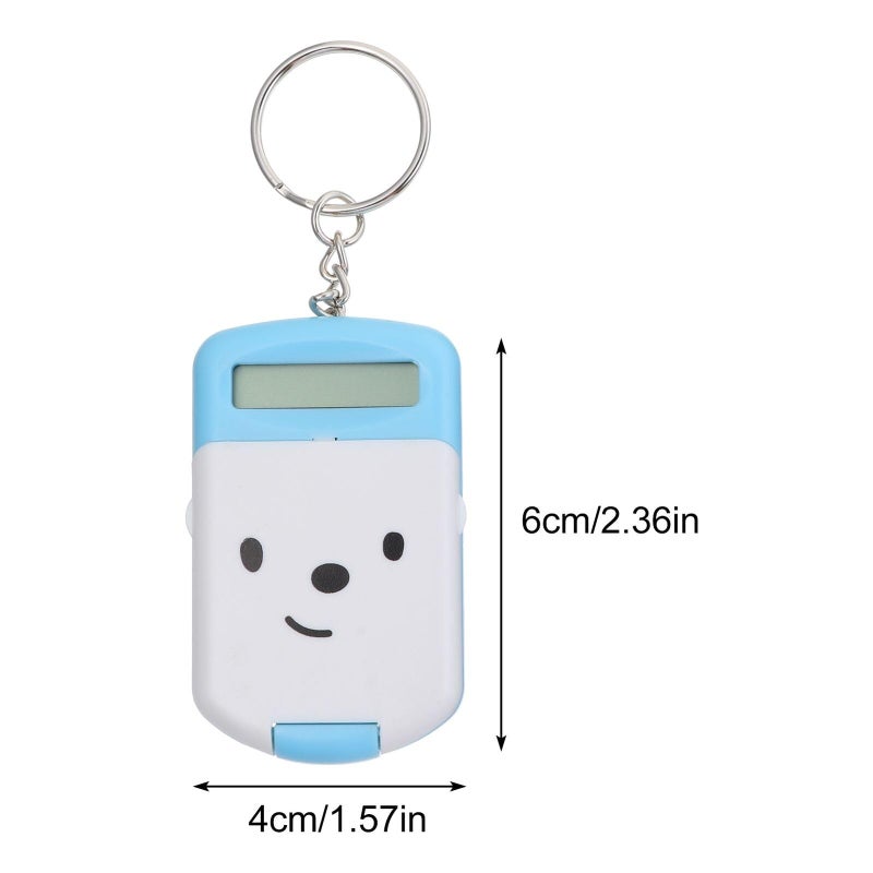 Blue Portable Mini Calculator 2 Pack Lightweight Plastic Arithmetic Counter for Students Office Use - Image 3