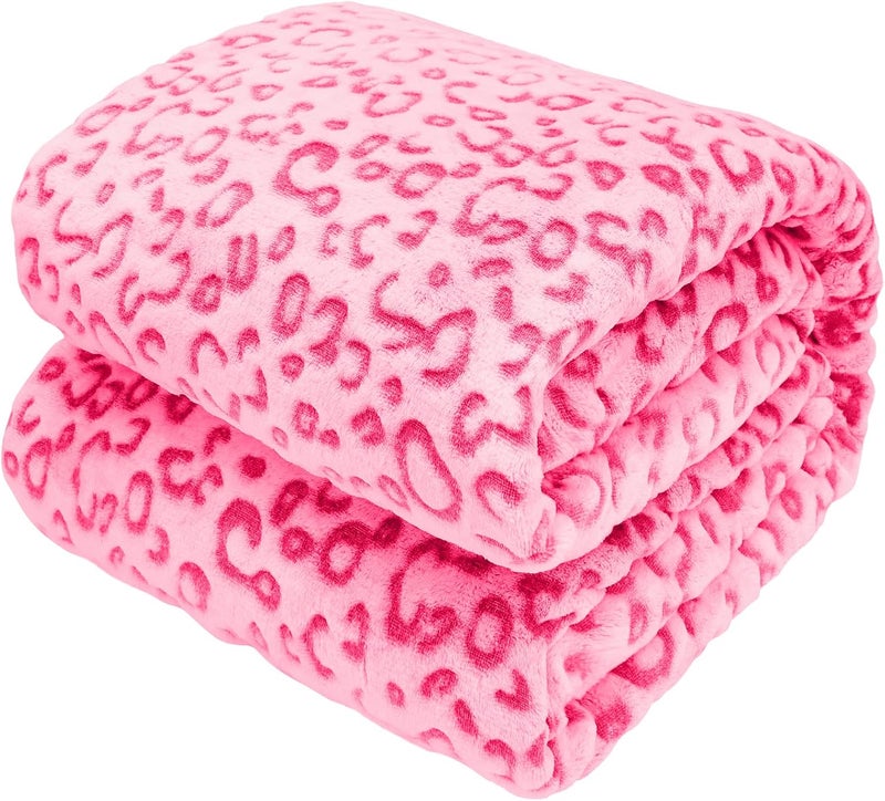 SEEGU Warm Blanket Pink Soft Fleece Blankets Fuzzy Small Throw Blankets for Kids Girls Toddlers - Image 1