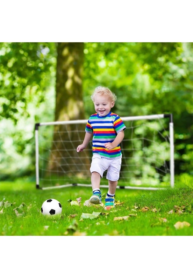 Baby Football Goal Post, Mini Football Net with 2 Mini Soccer Goals Pump and Soccer Ball, Fun Activity Creative Play Set For Kids