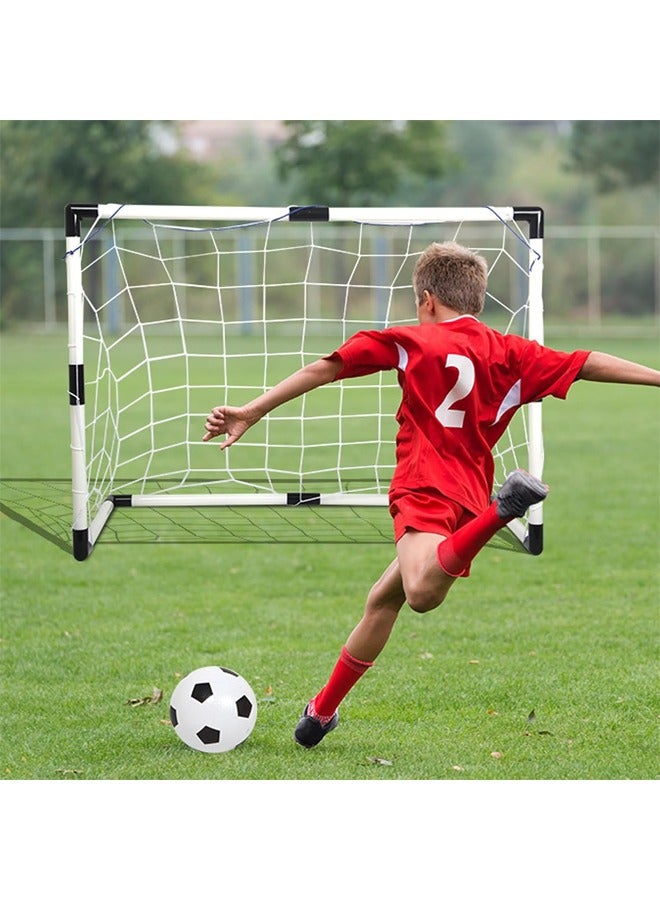 Baby Football Goal Post, Mini Football Net with 2 Mini Soccer Goals Pump and Soccer Ball, Fun Activity Creative Play Set For Kids